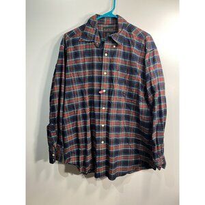 blacker by stanley blacker mens plaid long sleeve button down shirt size large